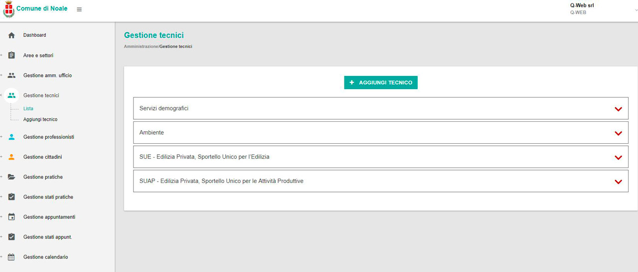 Gestione tecnici Agenda Web - Software gestione appuntamenti online